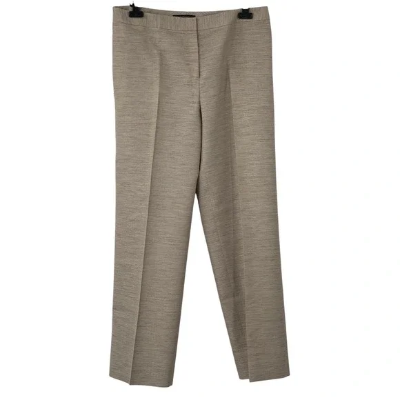 Lafayette 148 NY 2 Pc Wool Blend Pants/Blazer Suit Brown Iridescent Button Sz 16